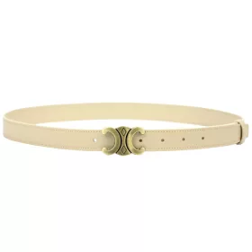    Gregorio BLT-001-105 béžový dámsky opasok z hovädzej kože 105 x 2,5 cm