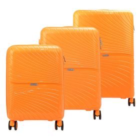   Pierre Cardin oranžová polypropylénová 3-dielna súprava kufrov, 55/67/77 cm