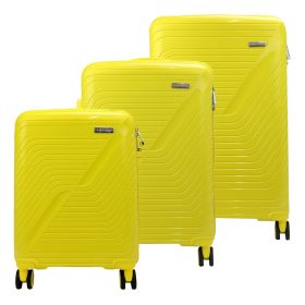    Pierre Cardin žltý ABS tvrdostenný 3-dielny kufor set 55/67/77 cm