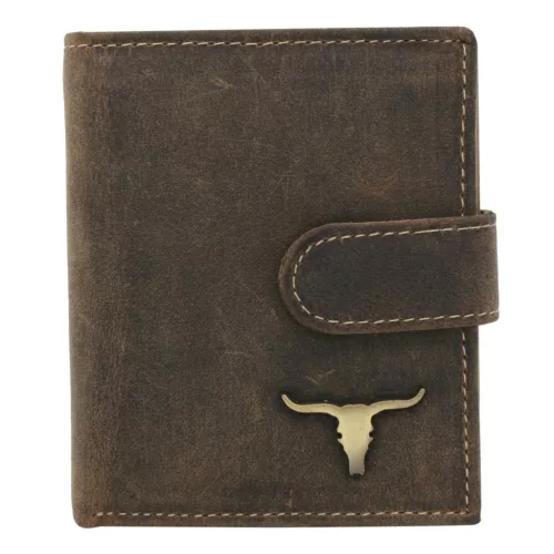  Pánska kožená peňaženka Wild RM-24-16L-BAW hnedej farby 10,5 x 9 x 3 cm