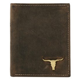    Pánska kožená peňaženka Wild RM-24-16-BAW hnedej farby 9 x 10,5 x 3 cm