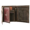  Pánska kožená peňaženka Wild RM-24-16-BAW hnedej farby 9 x 10,5 x 3 cm