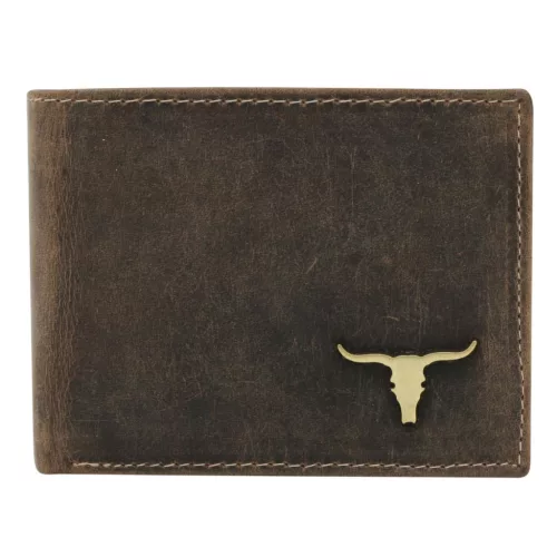  Pánska kožená peňaženka Wild RM-24-15-BAW hnedej farby 10,5 x 8 x 3 cm