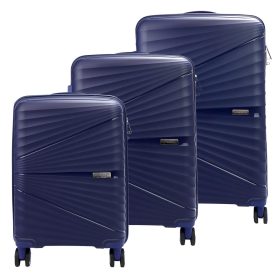    Pierre Cardin tmavomodrý tvrdostenný 3-dielny kufor set 55/65/75 cm