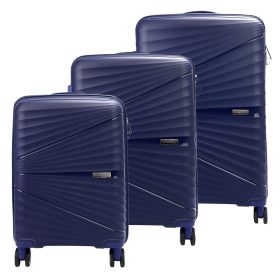    Pierre Cardin tmavomodrý tvrdostenný 3-dielny kufor set 55/65/75 cm