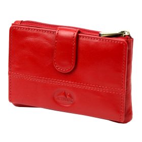    EL FORREST 753-47 RFID červená kožená peňaženka a držiak na dokumenty 12,5 x 8 x 2,2 cm