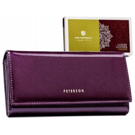    Peterson PTN 42122-SH fialová dámska kožená peňaženka 18,5 x 10 x 3,5 cm
