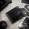  Pánska kožená peňaženka Cavaldi 0002L-P-BS RFID čierna 12,3 x 10,2 x 2 cm