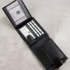  Pánska kožená peňaženka Cavaldi 0670L-P-BS s RFID čipom, čierna, 9,8 x 13 x 2,5 cm