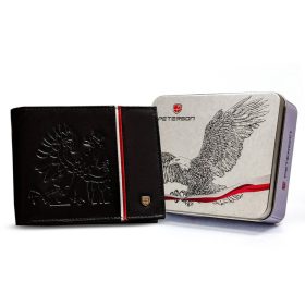    Peterson PTN 304P-03 čierna pánska peňaženka z hovädzej kože 11,5 x 8,5 x 2,5 cm