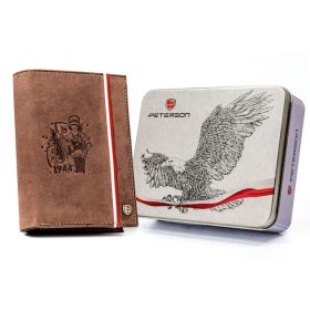   Peterson PTN 317PW-01 2-1-4 HUNTER hnedá pánska kožená peňaženka