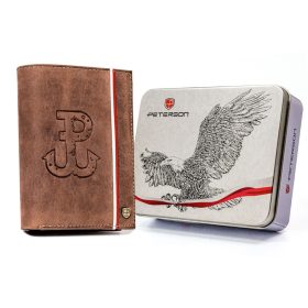    Peterson PTN 317PW-02 2-1-4 HUNTER hnedá pánska kožená peňaženka