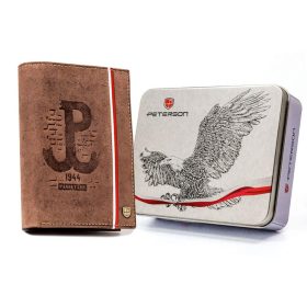    Peterson PTN 317PW-03 2-1-4 HUNTER hnedá pánska kožená peňaženka