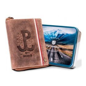    Peterson PTN 340PW-03 2-1-4 HUNTER hnedá pánska kožená peňaženka