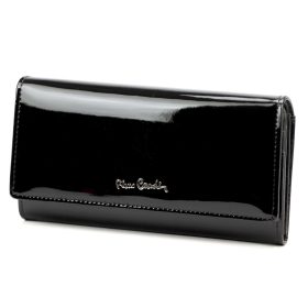    Pierre Cardin 07 SHINY 100 čierna dámska vláknová koženo-kožená peňaženka 18,5 x 10 cm