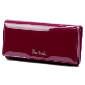    Pierre Cardin 07 SHINY 102 fialová dámska kožená peňaženka z koženého vlákna 18,5 x 10,5 cm