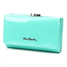    Pierre Cardin 07 SHINY 108 tyrkysová dámska vláknová koženo-kožená peňaženka 14,5 x 9 cm