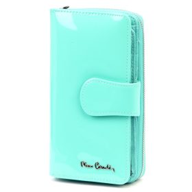    Pierre Cardin 07 SHINY 116 tyrkysová dámska kožená peňaženka 9,5 x 16,5 cm