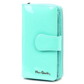    Pierre Cardin 07 SHINY 116 tyrkysová dámska kožená peňaženka 9,5 x 16,5 cm