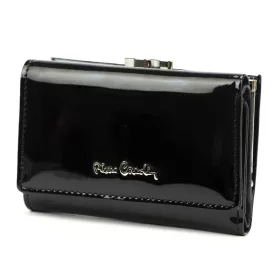    Pierre Cardin 07 SHINY 117 čierna dámska vláknová koženo-kožená peňaženka 12,5 x 9 cm