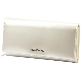    Pierre Cardin 07 SHINY 121 béžová dámska kožená peňaženka z kožených vlákien 19,5 x 10 cm