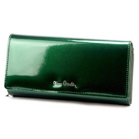    Pierre Cardin 07 SHINY 121 zelená dámska kožená peňaženka z koženého vlákna 19,5 x 10 cm