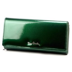    Pierre Cardin 07 SHINY 121 zelená dámska kožená peňaženka z koženého vlákna 19,5 x 10 cm