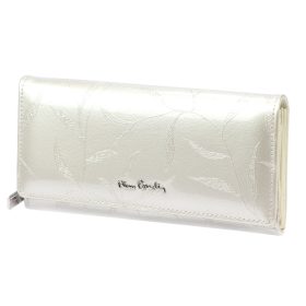    Pierre Cardin 02 LEAF 106 krémová dámska peňaženka z hovädzej kože 19 x 10 x 3 cm