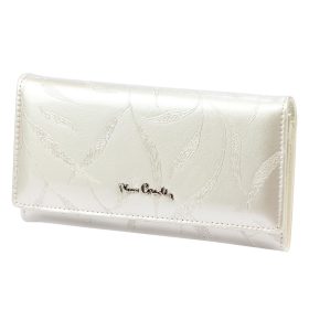    Pierre Cardin 02 LEAF 114 krémová dámska peňaženka z hovädzej kože 17,5 x 9,5 x 3,3 cm