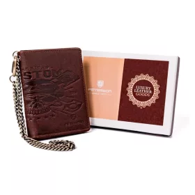  Kožená pánska peňaženka Peterson PTN N4C-07-HWM hnedá