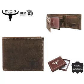    Wild RM-05-BAW BUFFALO hnedá pánska kožená peňaženka 10,5 x 8,7 x 2,5 cm
