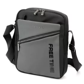    Pierre Cardin 8155 ALAN06 sivá pánska bočná taška cez rameno 23 x 29 x 8 cm