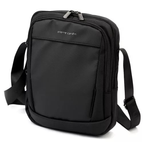  Pierre Cardin 8150 ALAN06 čierna pánska bočná taška cez rameno 25 x 29 x 8 cm