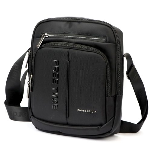  Pierre Cardin 8131 ALAN06 čierna polyesterová pánska bočná taška, taška cez rameno 24x29x10 cm