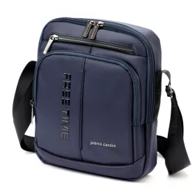    Pánska kabelka na opasok Pierre Cardin 8131 ALAN06 tmavomodrá 24 x 29 x 10 cm