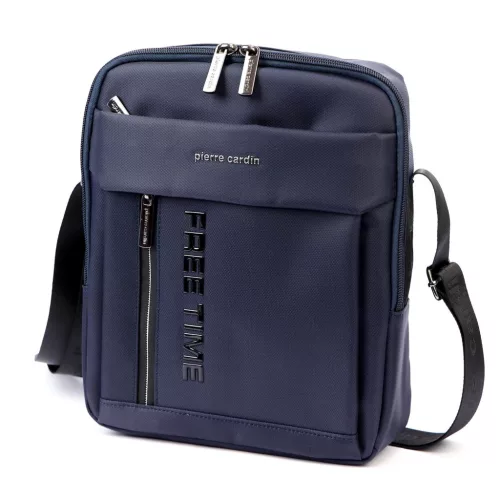  Pierre Cardin 8024 ALAN06 modrá pánska bočná taška, taška cez rameno 25 x 28 x 8 cm