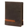  Nordee HVAL N4 hnedá pánska kožená peňaženka 10 x 12,5 x 3 cm