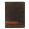  Nordee HVAL N4 hnedá pánska kožená peňaženka 10 x 12,5 x 3 cm