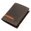  Nordee HVAL N4 hnedá pánska kožená peňaženka 10 x 12,5 x 3 cm
