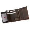  Nordee HVAL N4 hnedá pánska kožená peňaženka 10 x 12,5 x 3 cm