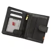  Pánska kožená peňaženka Nordee HVAL N4L čierna 10,5 x 12,5 x 3 cm