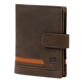    Pánska kožená peňaženka Nordee HVAL N4L hnedej farby 10,5 x 12,5 x 3 cm