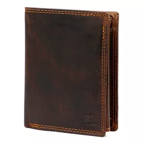   Nordee UGLE N4 hnedá pánska peňaženka z hovädzej kože 10x12,8x2,8 cm