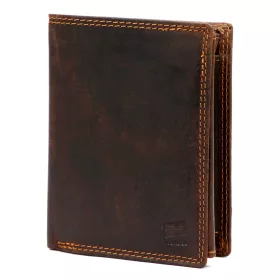   Nordee UGLE N4 hnedá pánska peňaženka z hovädzej kože 10x12,8x2,8 cm