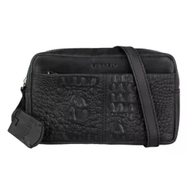    Burkely About Ally čierna, dámska, kožená taška na opasok, crossbody