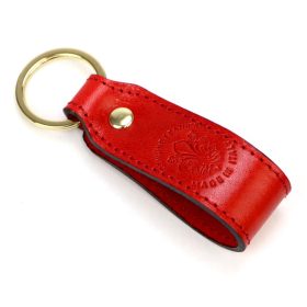    Kožená kľúčenka Florence BRE-2 červená vzorovaná 10 x 2 x 2,5 cm