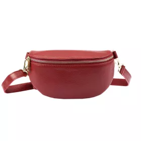    Patrizia 417-003 ZLATÁ bordová dámska kožená kabelka na opasok, crossbody 25 x 15 x 6 cm