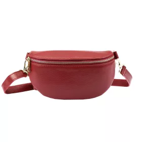    Patrizia 417-003 ZLATÁ bordová dámska kožená kabelka na opasok, crossbody 25 x 15 x 6 cm