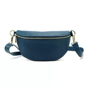    Patrizia 417-003 GOLD tyrkysová dámska kožená kabelka na opasok, crossbody 25 x 15 x 6 cm