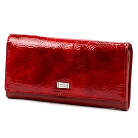    Alessio Nesca A55087 červený vzor dámska kožená peňaženka 18,5 x 9,5 x 3,5 cm